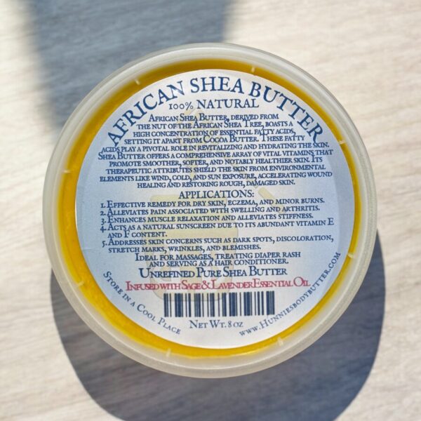 Unrefined Organic African Shea Butter - Sage & Lavender